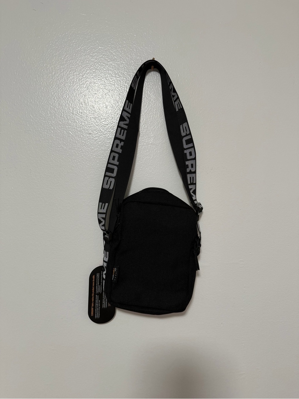 Supreme Black Messenger Crossbody with Logo Strap - Picture 2 of 3